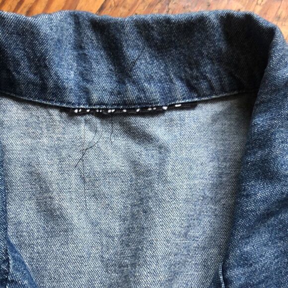 Vintage Denim Bedazzled Jeweled Shirt - Picture 9 of 10